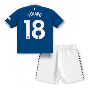 Everton Ashley Young #18 Domaci Dres za Dječji 2023-24 Kratak Rukavima (+ kratke hlače)